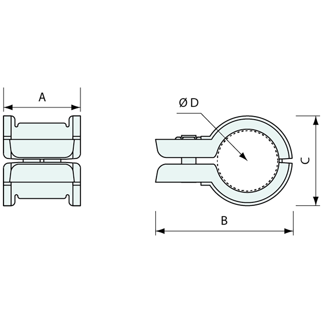 Pipe Clamp Angle System Galv 48mm